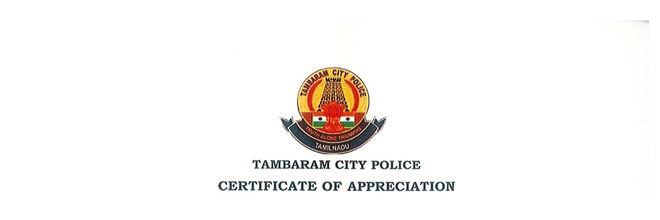 Document letterhead for Tambaram City Police